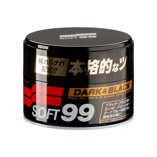Dark & Black Soft99 Wax, twardy wosk samochodowy, 300 g
