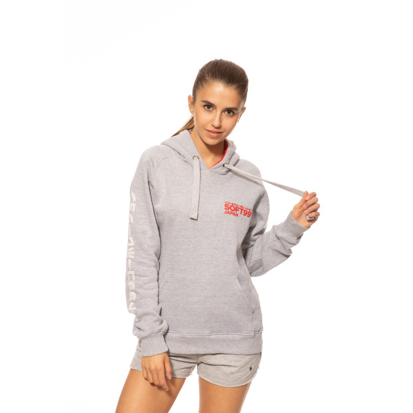 Szara bluza z kapturem Soft99